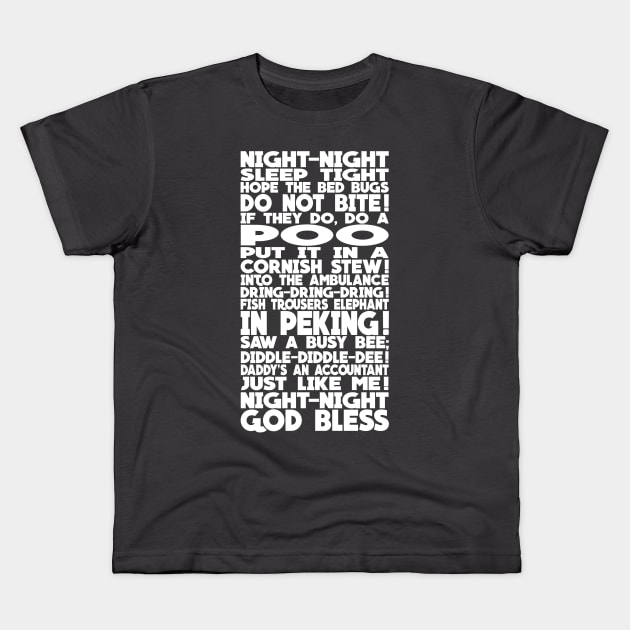 Bottom 'Richie's Bedtime Rhyme' Design Kids T-Shirt by DavidSpeedDesign